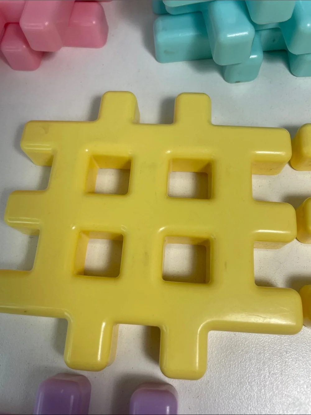 Little Tikes 90s Vintage Pastel Waffle Blocks- Pink, Purple, Baby Blue, Yellow